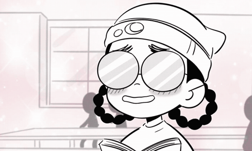 Black And White Girl In Sunglasses And Beanie GIF
