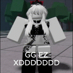 Black and White Girl in Video Game Saying GG EZ XDDDDDD