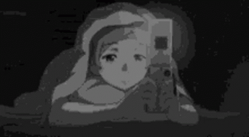 Black and White Girl Laying Down Holding Game Controller