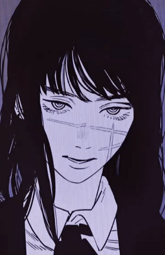 Black And White Girl With Long Black Hair And Tie GIF