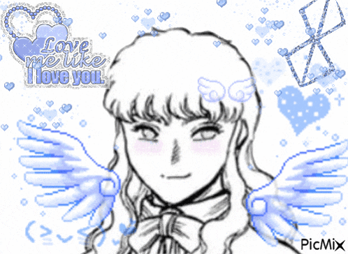 Black And White Girl With Wings Love Me Like I Love You GIF