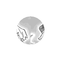 Black and White Globe Drawing with Man