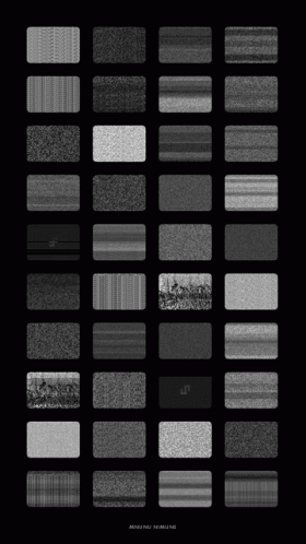 Black and White Grid With Letter U