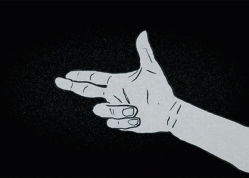 Black and White Hand Making Gun Gesture