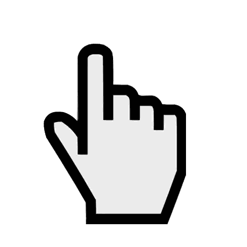 Black and White Hand Pointing Up