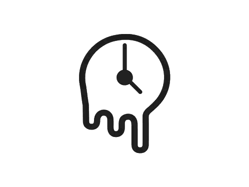 Black and White Hand With Clock