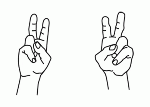 Black and White Hand with Crossed Fingers