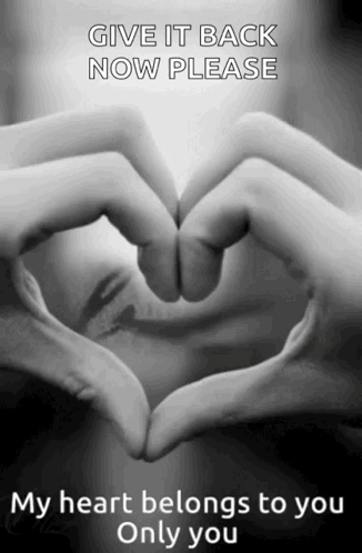 Black And White Hands Making Heart Shape GIF