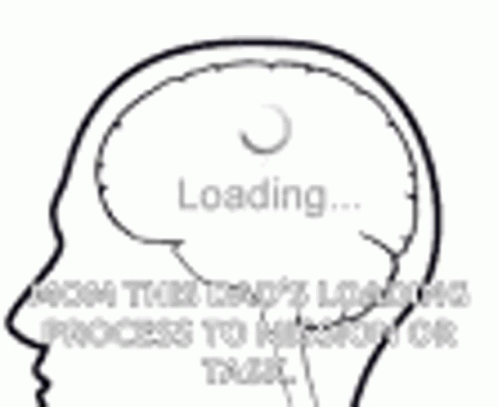 Black and White Head With Loading Bar