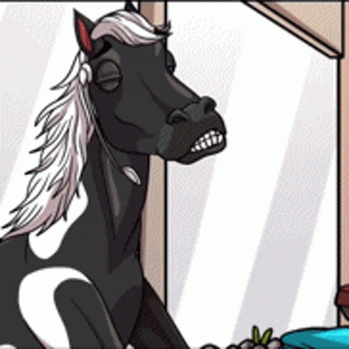 Black and White Horse Drawing