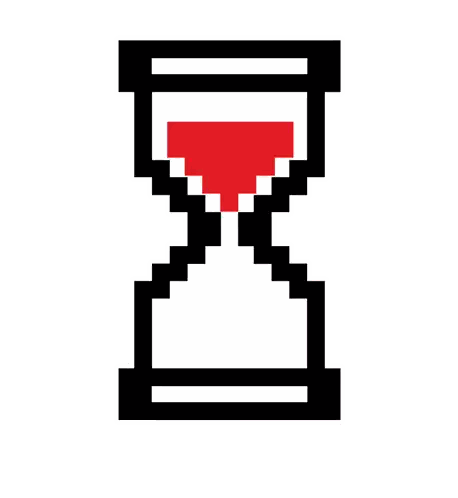 Black and White Hourglass Loading