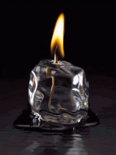 Black and White Ice Cube on Table