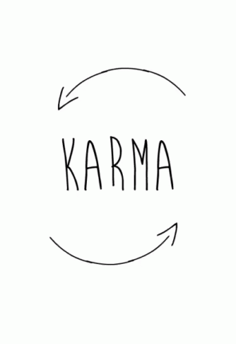 Black And White Karma With Two Arrows GIF