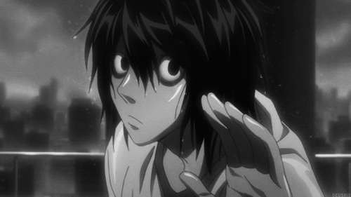 Black And White L Death Note GIF