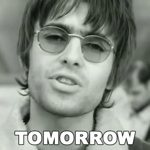 Black And White Liam Gallagher Tomorrow GIF