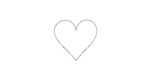 Black and White Line Heart