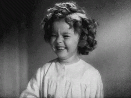 Black And White Little Girl Laughing