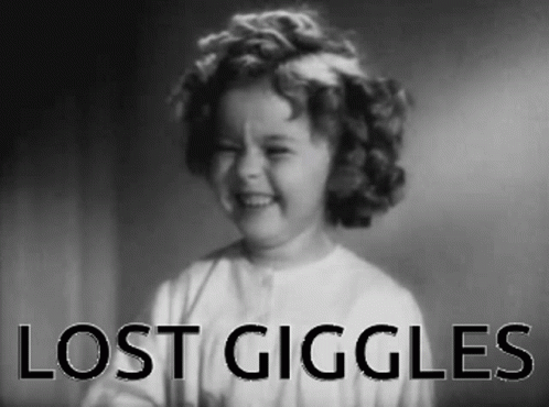 Black and White Little Girl Lost Giggles