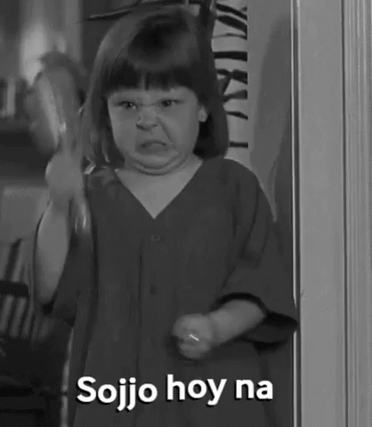 Black and White Little Girl Making Funny Face Soijo Hoy Na