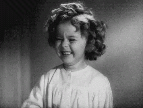 Black and White Little Girl Smiling