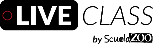 Black and White Live Class Logo Scuola Zoo