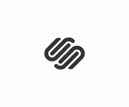 Black And White Logo With Letter S GIF