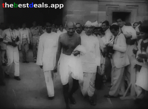 Black and White Mahatma Gandhi With BestDeals App