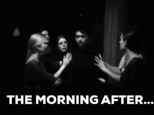 Black and White Man and Two Women The Morning After