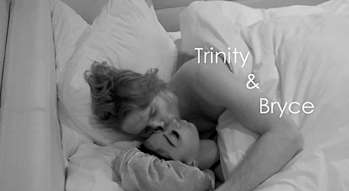 Black And White Man And Woman Laying In Bed Trinity & Bryce GIF