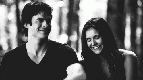 Black and White Man and Woman Smiling