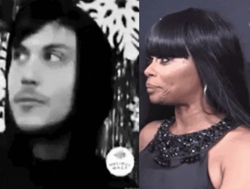 Black And White Man And Woman GIF