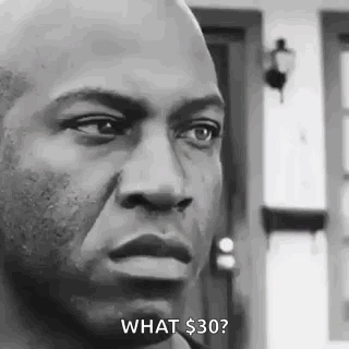 Black and White Man Asking What $30