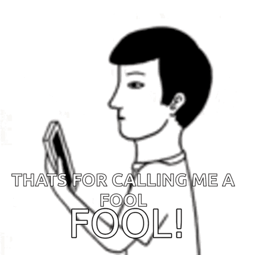 Black And White Man Covering Mouth Saying Thats For Calling Me A Fool GIF