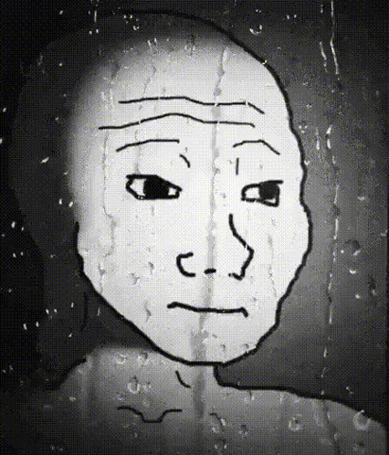 Black and White Man Crying