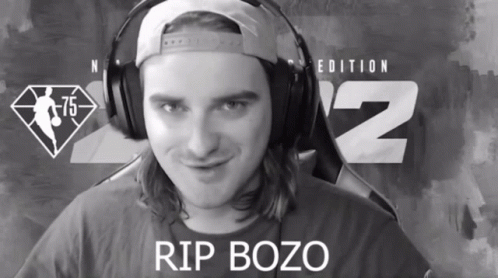 Black And White Man Headphones Rip Bozo GIF