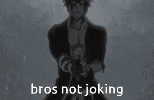 Black and White Man Holding Gun Bros Not Joking