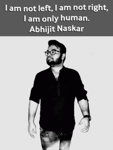 Black And White Man I Am Not Left I Am Not Right I Am Only Human GIF