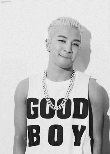 Black and White Man in Good Boy Tank Top