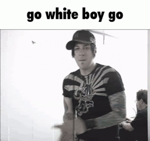 Black and White Man in Hat Go White Boy Go