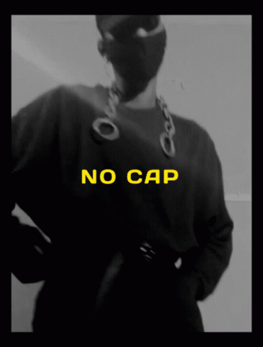 Black and White Man in Mask with Yellow No Cap