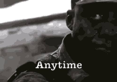 Black And White Man In Military Uniform GIF