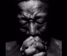 Black and White Man in Prayer