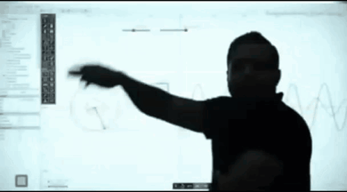 Black And White Man In Suit Looking Up GIF