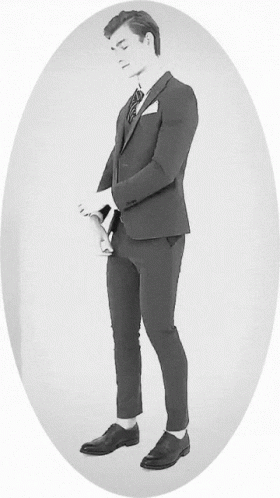 Black and White Man in Suit