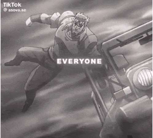 Black and White Man Jumping Over Car Everyone