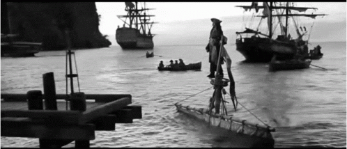Black and White Man on Boat