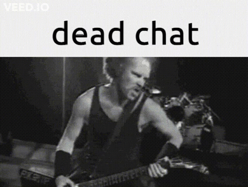 Black and White Man Playing Guitar Dead Chat