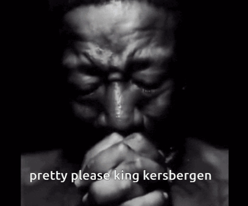 Black and White Man Praying Pretty Please King Kersbergen