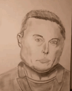 Black and White Man's Face