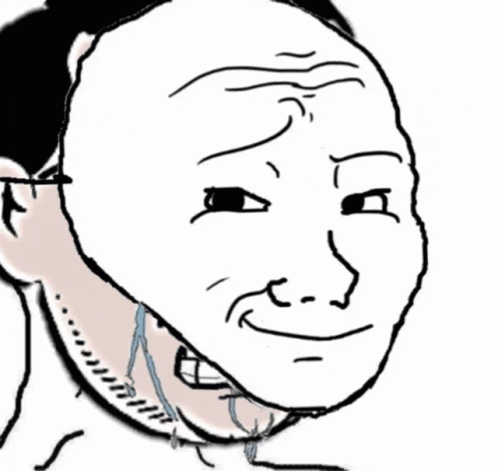 Black And White Man's Face With Tears GIF